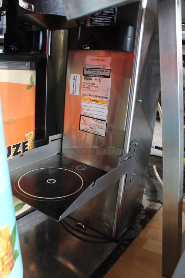 Bunn Model ITCB-DV Stainless Steel Commercial Countertop Iced Tea Machine w/ 2 Beverage Holder Dispenser and 2 Poly Brew Baskets. 120 Volts, 1 Phase. 13x24x35 - Image 4 of 6