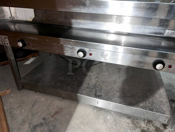 Randell Model 3513M Stainless Steel Commercial Electric Powered 3 Bay Steam Tabe. 48x30x30. Tested and Working! - Image 2 of 3