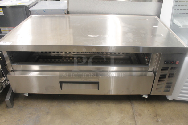 2023 Avantco 178CBE60HC Stainless Steel Commercial 2 Drawer Chef Base on Commercial Casters. Missing Top Drawer. 115 Volts, 1 Phase. Tested and Working! - Image 1 of 7