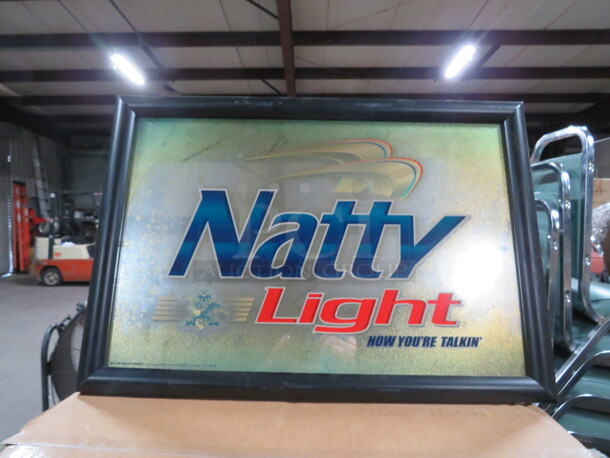 One Natty Light Mirror. 19.5X13.5