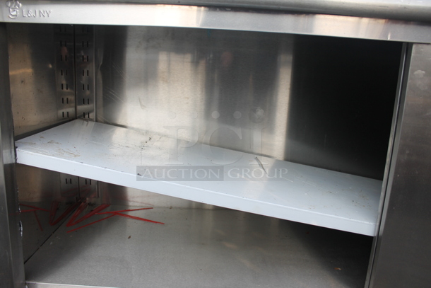 Commercial Stainless Steel Table With Undercabinet And Bar Mats - Image 8 of 11