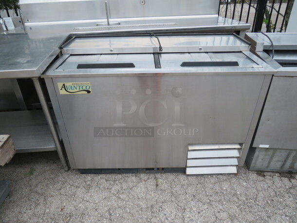 One Avantco Stainless Steel Bottle Box. With 2 Racks. Model# 178GF50HCS. 115 Volt. 50X27X33.5 - Image 1 of 1