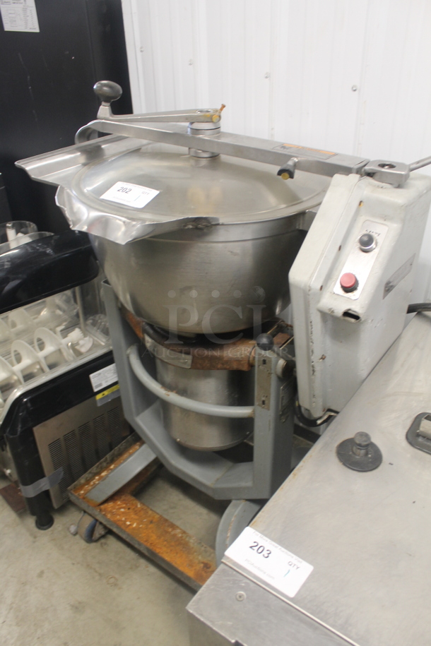 Hobart HCM450 Metal Commercial Floor Style Horizontal Cutter Mixer on Cart w/ Commercial Casters. 200 Volts, 3 Phase. - Image 3 of 7