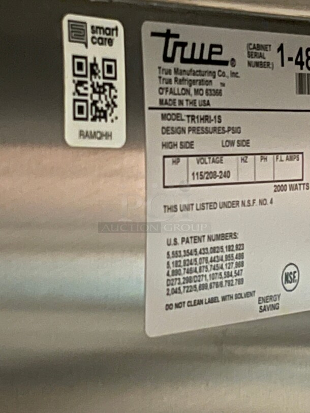 Amazing! True Full Height Insulated Mobile Heated Cabinet w/ (1) Rack Capacity, 208-230v/1ph NSF Tested and Working! Maintaining 140 to 180 degrees Fahrenheit - Image 7 of 10