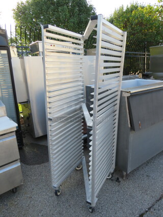 One Eagle Aluminum Speed Rack On Casters. Model# OUR-1830-2-N. 20.5X26X70