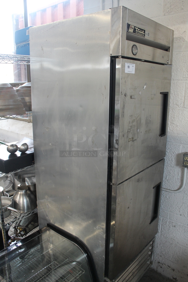 True T-23-2 Stainless Steel Commercial 2 Half Size Door Reach In Cooler w/ Poly Coated Racks on Commercial Casters. 115 Volts, 1 Phase. Tested and Working! - Image 9 of 9