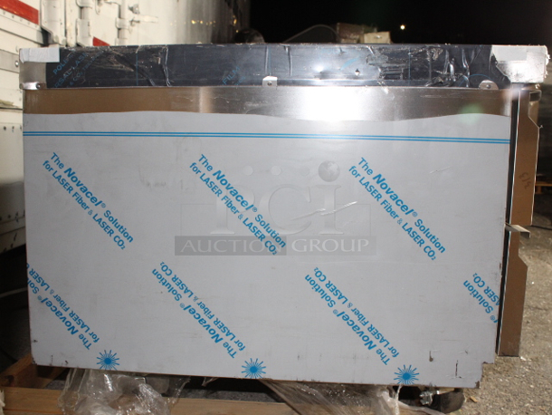 BRAND NEW SCRATCH AND DENT! Delfield F2999CP 99" Six Drawer Refrigerated Chef Base. IN WORKING ORDER! Unit is missing back and front panels, Compressor is still bolted down. Turns on and cools down to temp. S/N: 2210820101870. STILL HAS FACTORY WRAPPING! 99 1/4 31-15/16 x 26 Inches	 - Image 7 of 8