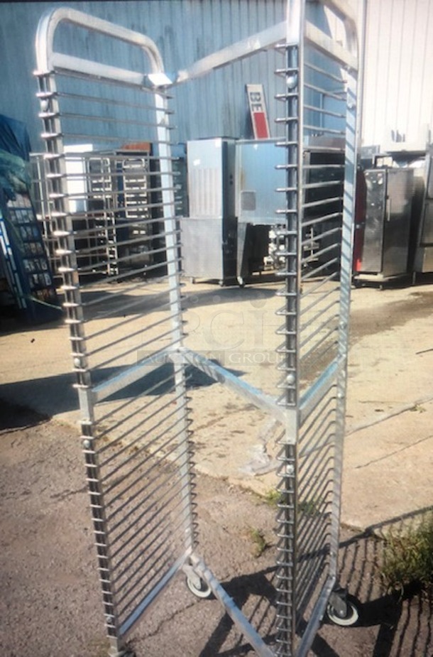 One Stainless Steel Speed Rack On Casters. 20.5X25X68.5 - Image 1 of 2