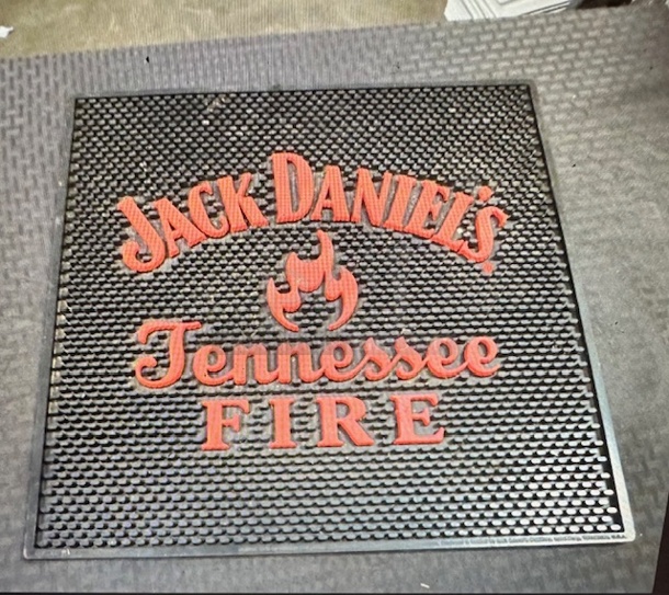 One Jack Daniels Fire Bar Mat. 17X17 - Image 1 of 1