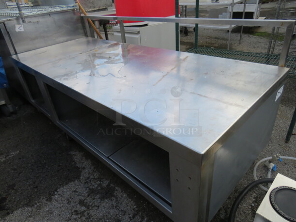 One Stainless Steel Equipment Cabinet With Back Bar, Stainless Under Shelves On Casters. 72.5X30.5X32 - Image 2 of 2