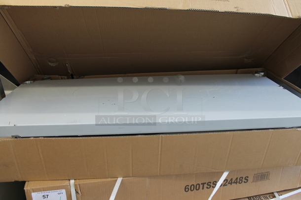 BRAND NEW IN BOX! Regency 600TSSB2448S Stainless Steel 14 Gauge Worktable w/ Back Splash and Under Shelf. - Image 7 of 8