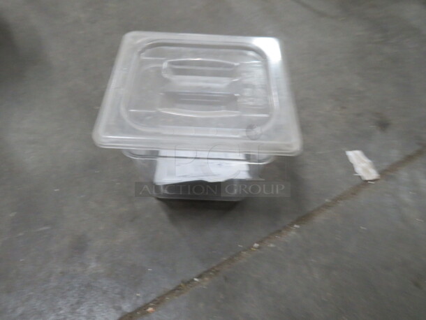 1/6 Size 6 Inch Deep Food Storage Container With Lid. 2XBID - Image 1 of 1