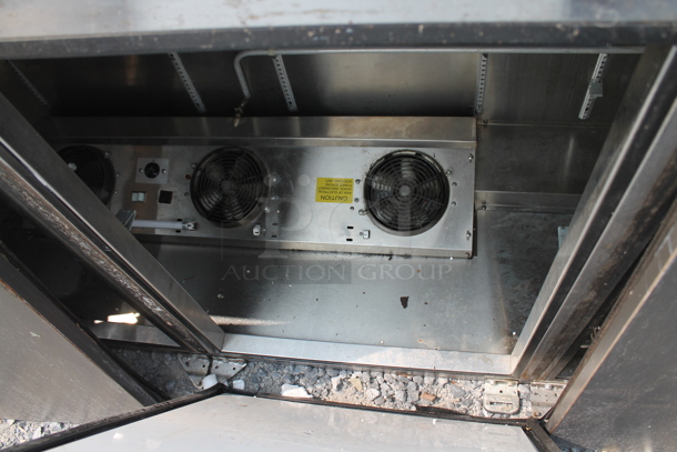 Glastender BB108-L-1-U Metal Commercial 4 Door Back Bar Cooler. Doors Need To Be Reattached. 115 Volts, 1 Phase.  - Image 4 of 10