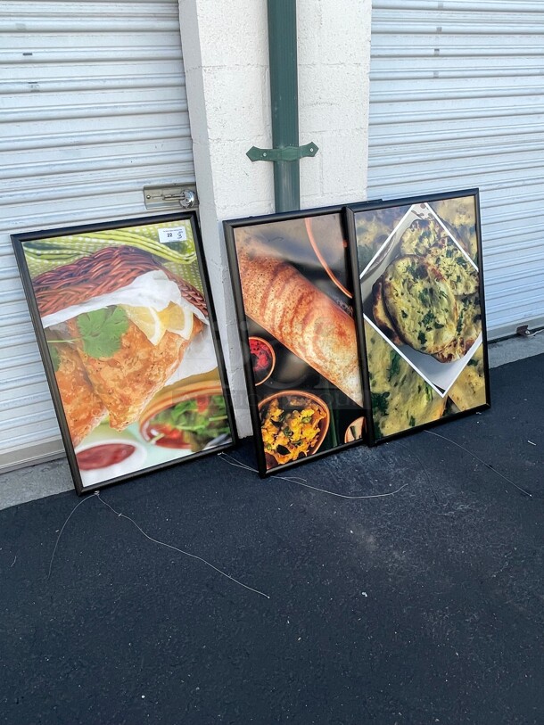 Clean! Commercial Menu Board or Advertisement Board LED DOUBLE SIDED ILLUMINATED MENU NSF 115 Volt Tested and Working!  - Image 2 of 7