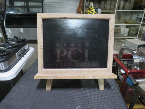 One Wooden Framed Chalkboard Easel. 19X18 - Image 1 of 2