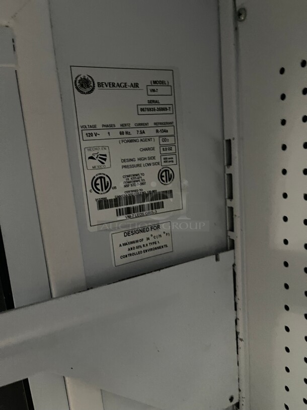 Working! Beverage Air VM7 - Open-Air Merchandiser-Vuemax Series 35" NSF 115 Volt Tested and Working!  - Image 7 of 8