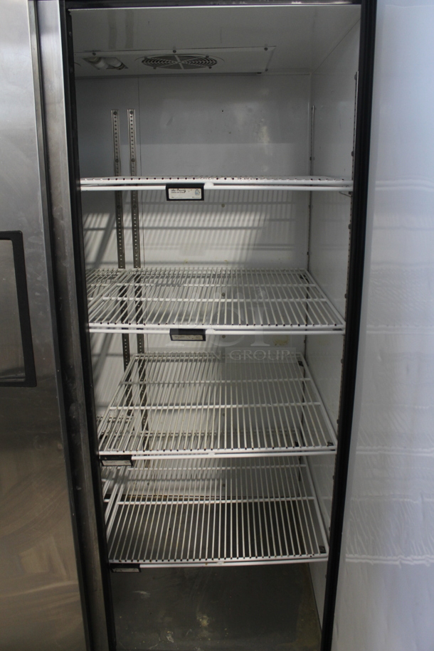 2014 True TG2R-2S ENERGY STAR Stainless Steel Commercial 2 Door Reach In Cooler w/ Poly Coated Racks on Commercial Casters. 115 Volts, 1 Phase. Tested and Working! - Image 8 of 10