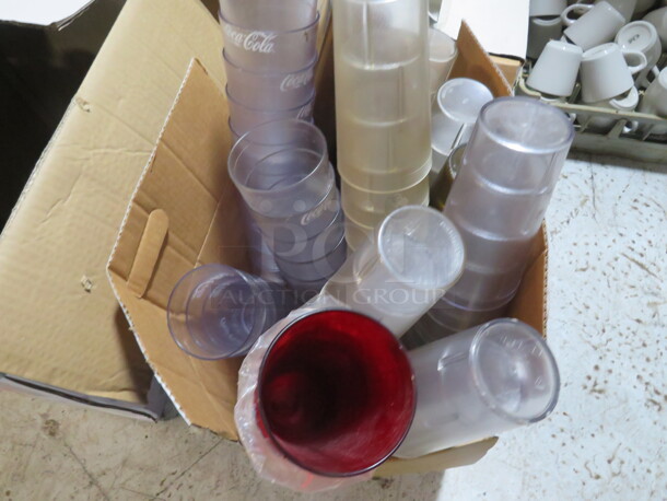 One Mega Lot Of Assorted Poly Tumblers.