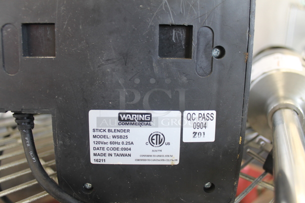 Waring WSB25 Metal Countertop Stick Blender. 120 Volts, 1 Phase. - Image 4 of 4