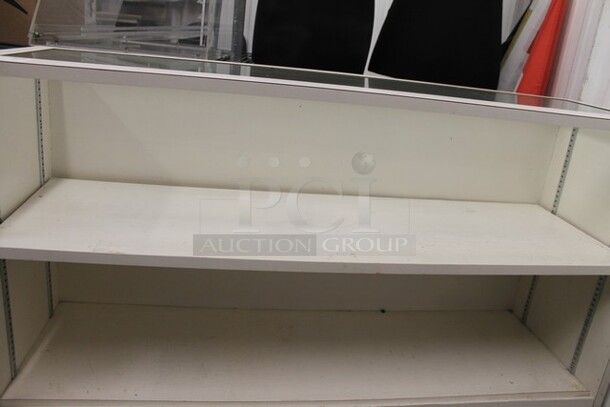 White Floor Style Dry Display Case Merchandiser. - Image 2 of 3