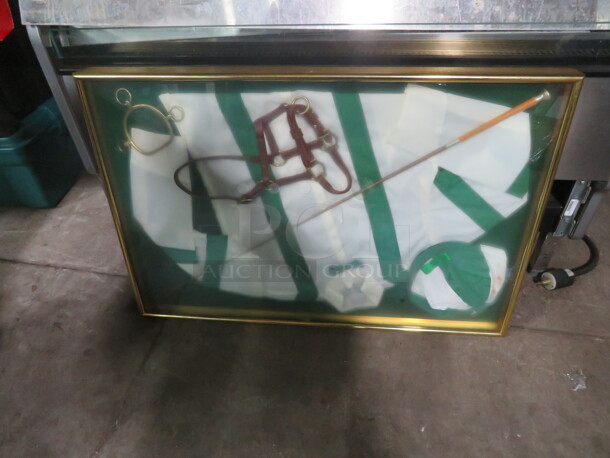 One 39X26 Framed Jockey Outfit. - Image 1 of 2