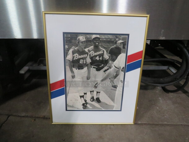 One 16X19.5 Framed Atlanta Braves Picture. - Image 1 of 1