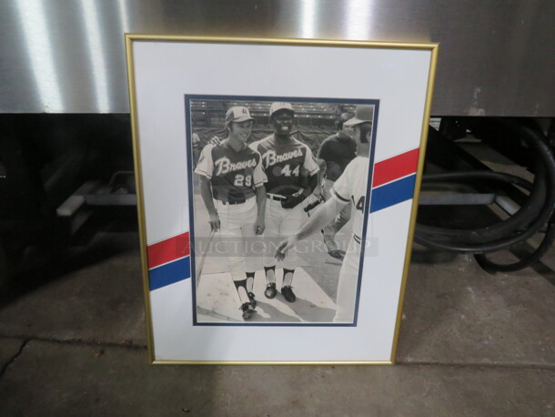 One 16X19.5 Framed Atlanta Braves Picture.