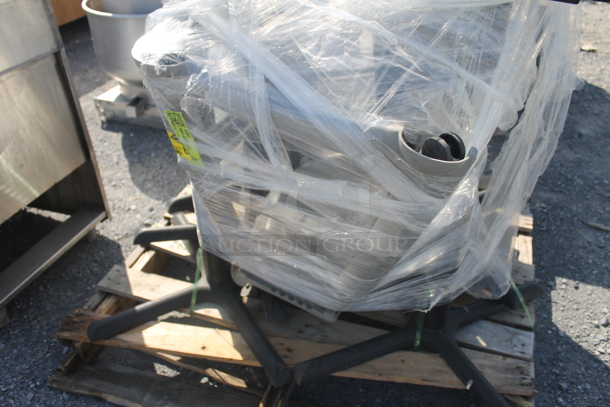 ALL ONE MONEY! PALLET LOT of Black Metal Table Bases and High Chair. - Image 3 of 6