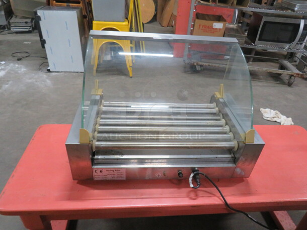 One WORKING CW Hot Dog Roller With Sneeze Guard. Model# 
EP19235. 110 Volt.  - Image 3 of 3