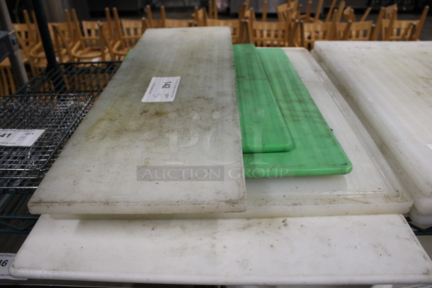 5 Various Cutting Boards. Includes 18x30x0.5. 5 Times Your Bid!