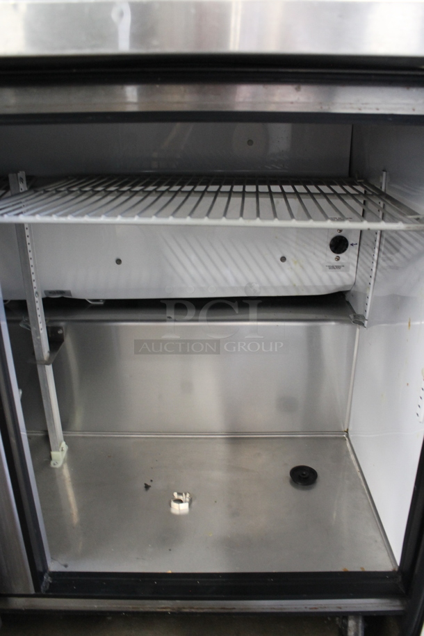 True TWT-48 ENERGY STAR Stainless Steel Commercial 2 Door Work Top Cooler on Commercial Casters. 115 Volts, 1 Phase. Tested and Powers On But Does Not Get Cold - Image 5 of 7