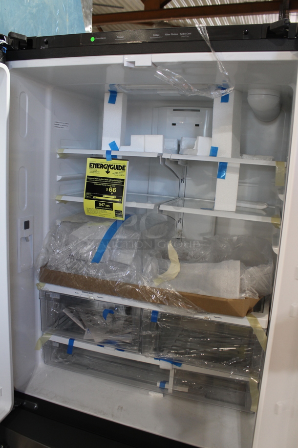 BRAND NEW SCRATCH AND DENT! GWE10IXIES Stainless Steel French Door Style Cooler Freezer. Tested and Working! - Image 3 of 6
