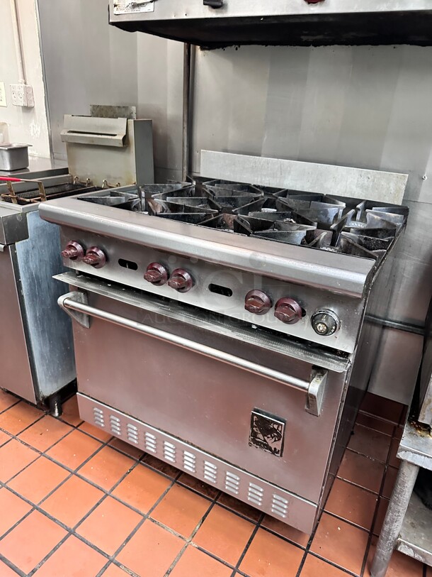 Working! Wolf 34 inch 6 Burner Gas Range w/ Standard Oven, Natural Gas NSF Tested and Working! - Image 2 of 7