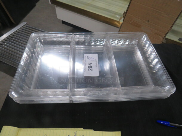 NEW 12X18, Poly 3 Compartment Tray. 6XBID - Image 1 of 1