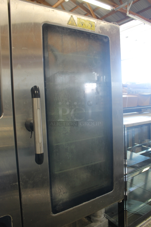 2018 Alto-Shaam CTP10-10E Commercial Stainless Steel Electric Combitherm Oven With Polycoated Racks On Steel Stand With Undershelf. 208-240 V, 3 Phase.  - Image 6 of 11