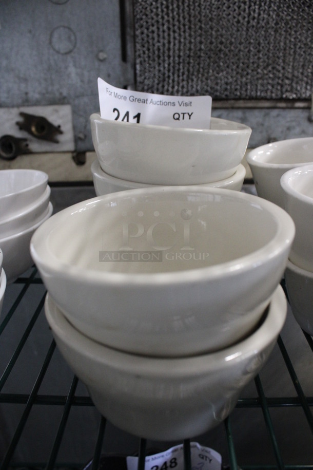 5 White Ceramic Bowls. 4x4x2.5. 5 Times Your Bid!