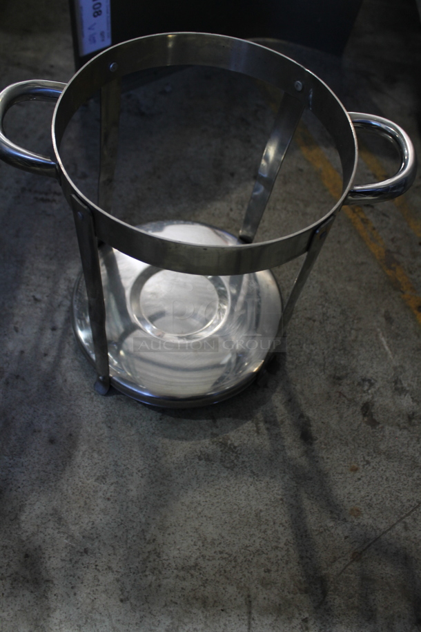 ALL ONE MONEY! Lot of Various Metal Including Chafing Dish Frame and Bowl - Image 6 of 7