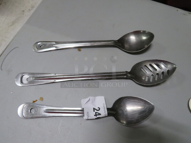 Assorted Stainless Steel Spoons. 3XBID