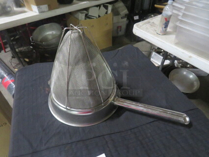 One Stainless Steel Cone Mesh  Strainer.