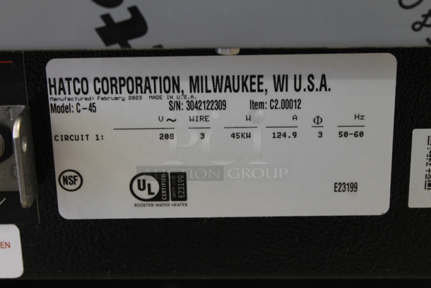 BRAND NEW SCRATCH AND DENT! Hatco C-45 Stainless Steel Commercial Water Booster Heater. 208 Volts, 3 Phase.  - Image 3 of 5