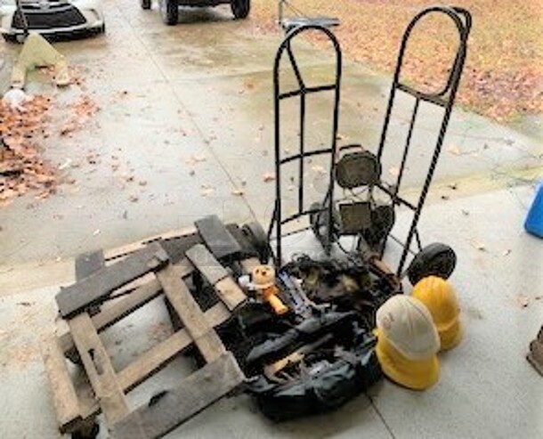 ALL ONE MONEY! Lot Of Tools, Dollies And 2 Handtrucks. Handtrucks Need New Tires.  - Image 1 of 8