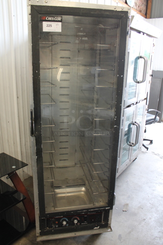CresCor 121PHUA11D Metal Commercial Heated Holding Cabinet on Commercial Casters. 120 Volts, 1 Phase. Cannot Test Due To Plug Style