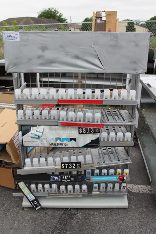 Gray Metal Cigarette Box Rack.