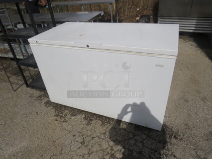 One Electrolux Chest Freezer. 115 Volt. Model# FFFC16M5QWC.  56X29X34.5