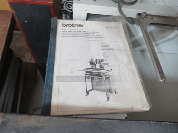 One Brother Embroidery Machine With Manual. Model# BAS415. 120 Volt. 33.5X29X56. $5499.00. - Image 4 of 5