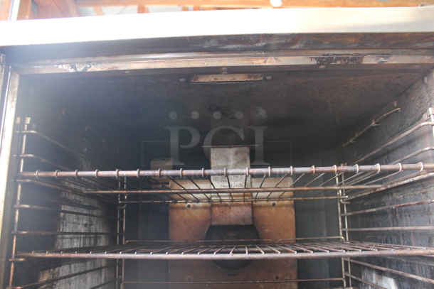 2 Imperial Stainless Steel Commercial Natural Gas Powered Full Size Convection Ovens w/ View Through Door, Solid Door and Metal Racks. Picture of Oven Before Removal Included In Listing. 2 Times Your Bid! - Image 5 of 12