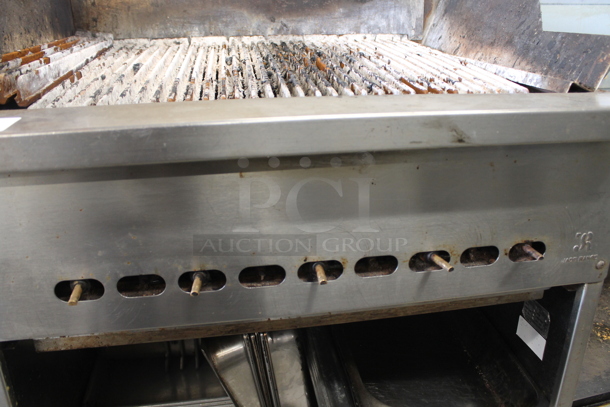 Jade Range JSF-30B Stainless Steel Commercial Natural Gas Powered Charbroiler Grill w/ Under Shelf and Contents on Commercial Casters. - Image 4 of 6