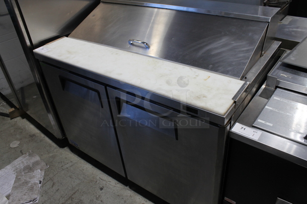 Turbo Air MST-48-N Stainless Steel Commercial Sandwich Salad Prep Table Bain Marie Mega Top on Commercial Casters. 115 Volts, 1 Phase. Tested and Working!