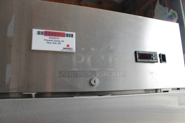 Arctic Air AR49E ENERGY STAR Stainless Steel Commercial 2 Door Reach In Cooler  w/ Poly Coated Racks. 115 Volts, 1 Phase. Tested and Does Not Power On - Image 3 of 10