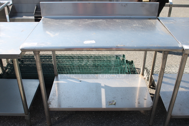 Stainless Steel Table w/ Back Splash and Under Shelf. - Image 1 of 4